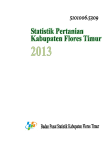 Statistik Pertanian Kabupaten Flores Timur 2013